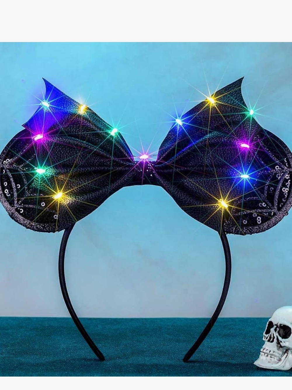Light Up Mouse Ears Headbands Led Bat Hairbands - Picture 2 of 8